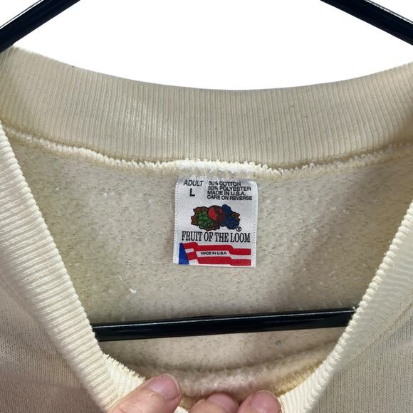 Vintage Branson USA Sweatshirt Cream Pullover Fruit of the Loom L - Picture 5 of 6
